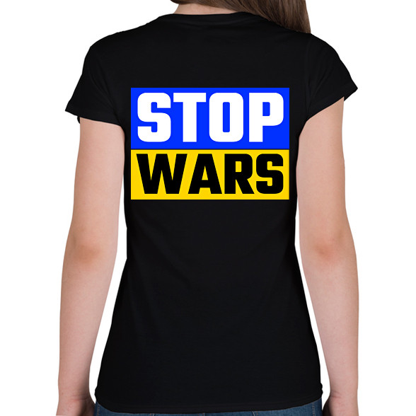 STOP WARS 2-Női V-nyakú póló