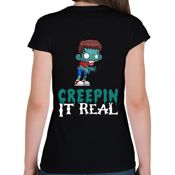 Creepin It Real-Női V-nyakú póló