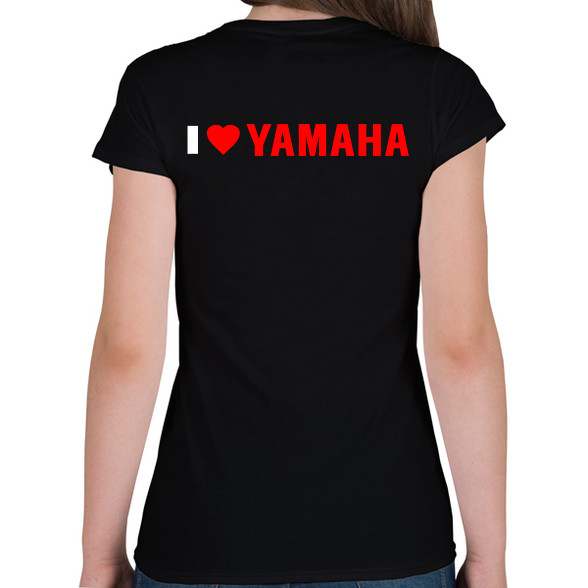 I love Yamaha-Női V-nyakú póló