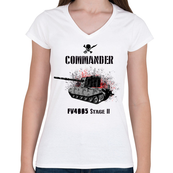 commander fv4005-Női V-nyakú póló