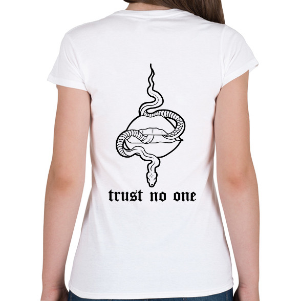 Trust no one-Női V-nyakú póló