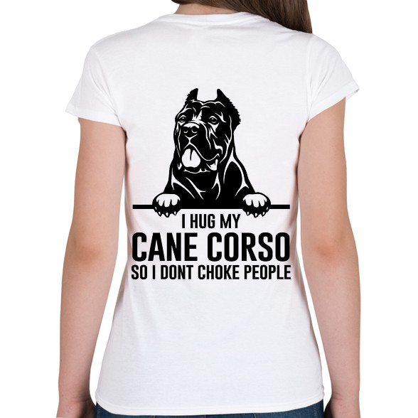 Cane Corso hug-Női V-nyakú póló