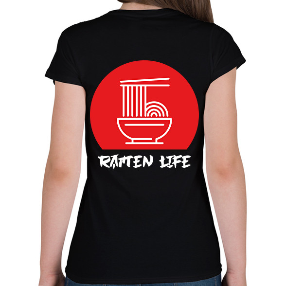 Ramen life-Női V-nyakú póló