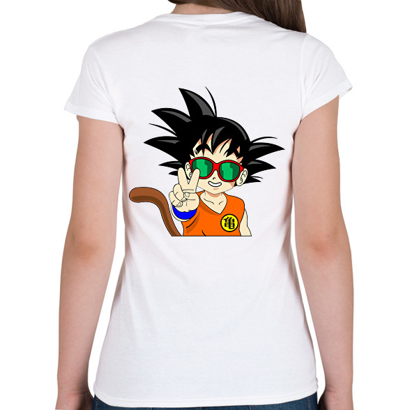 Goku szemüvegben -Női V-nyakú póló