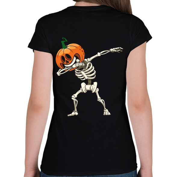 Halloween dab-Női V-nyakú póló