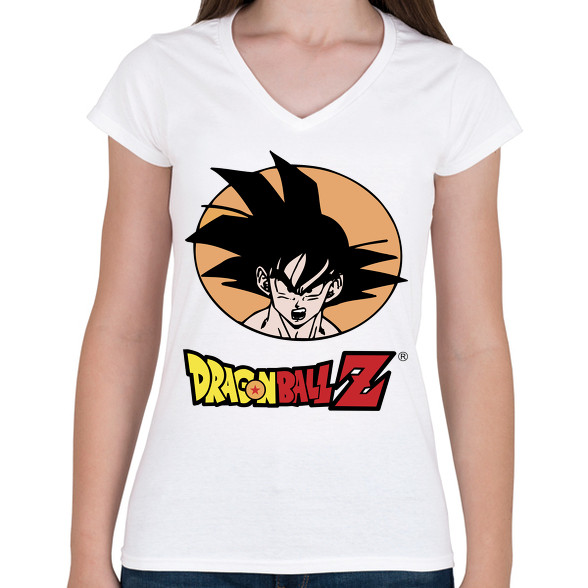 dragon ball-Női V-nyakú póló