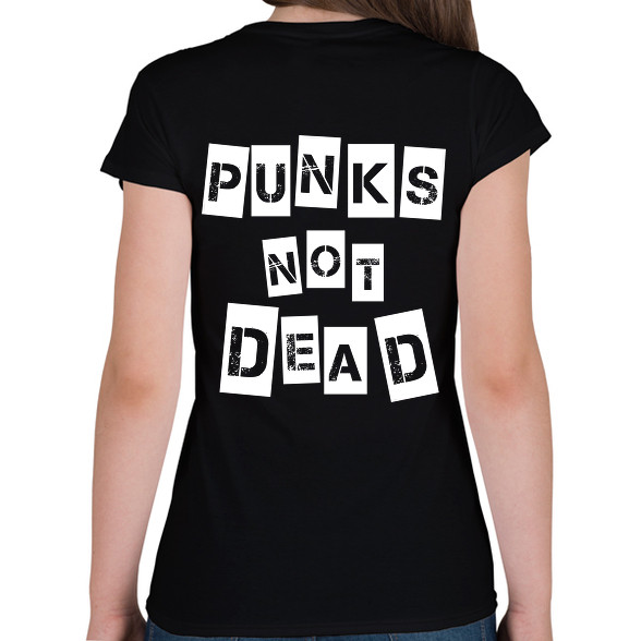 Punks not dead-Női V-nyakú póló