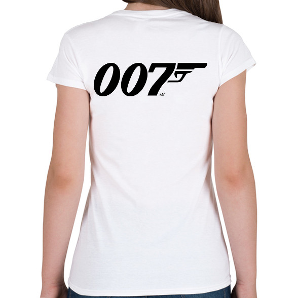 007 logo-Női V-nyakú póló