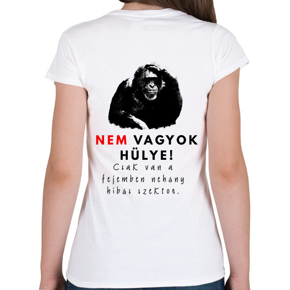 nem vagyok hülye-Női V-nyakú póló