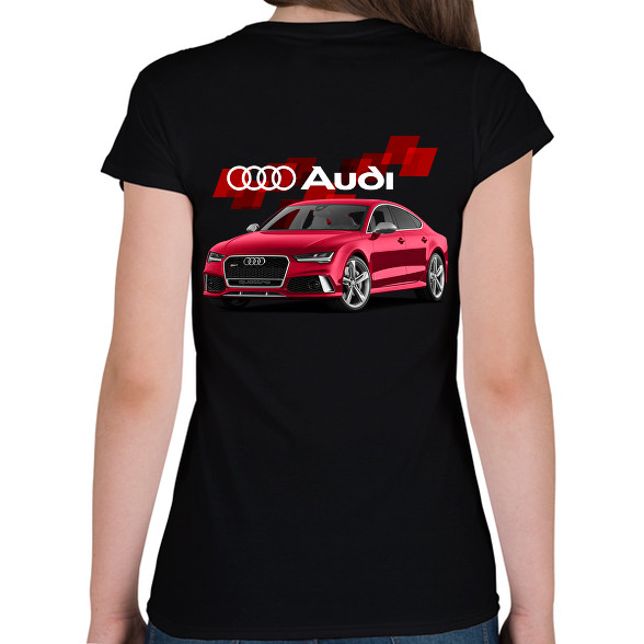 Audi Sport-Női V-nyakú póló