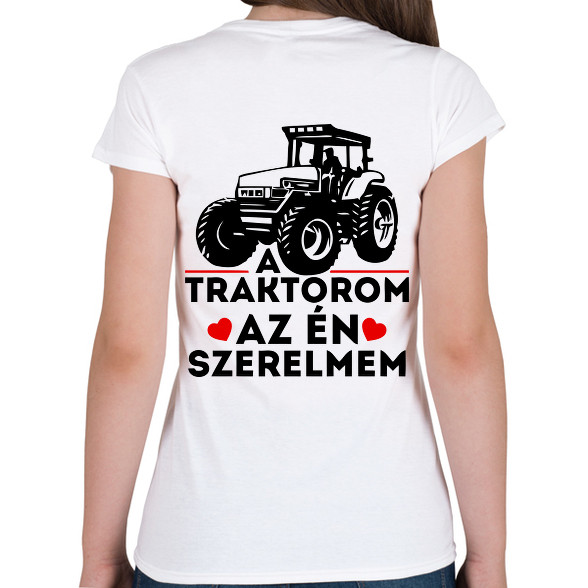 traktor szerelem-Női V-nyakú póló