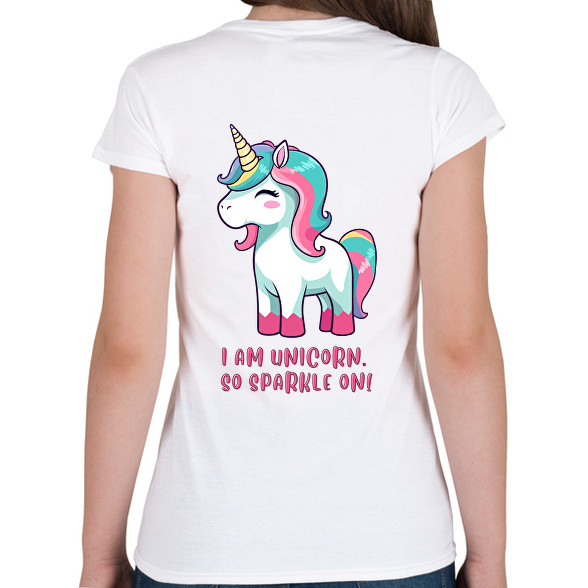 I am unicorn-Női V-nyakú póló