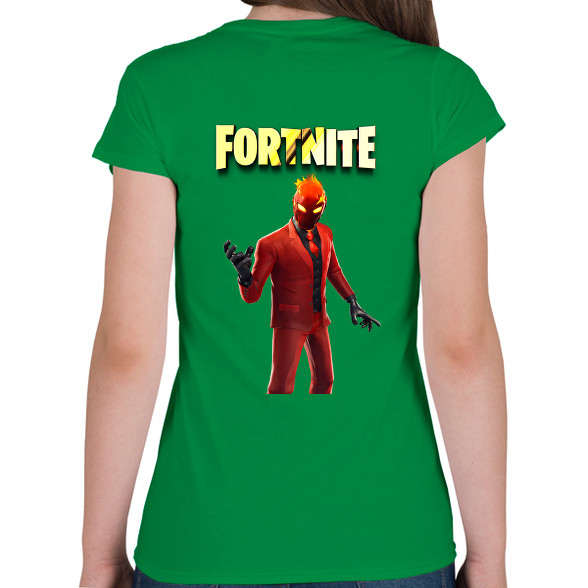 Inferno Fortnite-Női V-nyakú póló