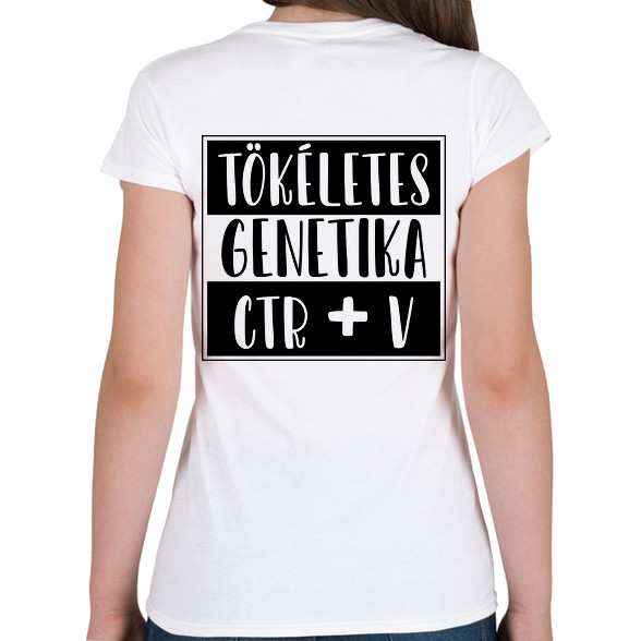 Tökéletes genetika Ctr+V-Női V-nyakú póló