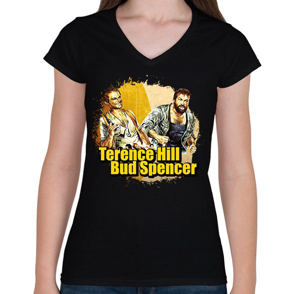 Bud Spencer és Terence Hill-Női V-nyakú póló