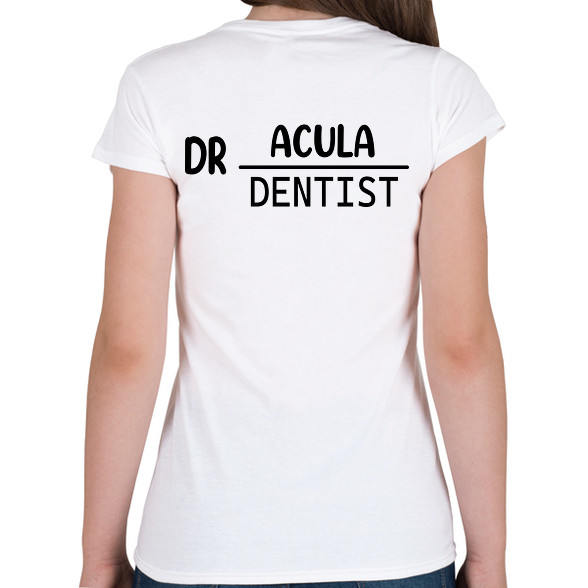 Dr.Acula - Dentist-Női V-nyakú póló