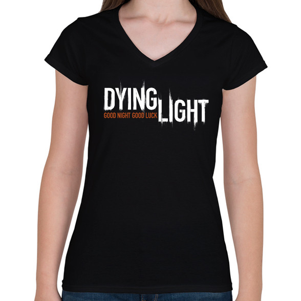 DYING LIGHT-Női V-nyakú póló