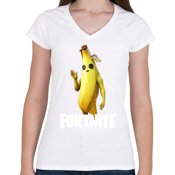 fortnite banana-Női V-nyakú póló