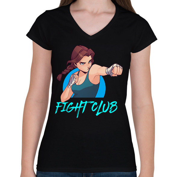 Fight Club Girls-Női V-nyakú póló