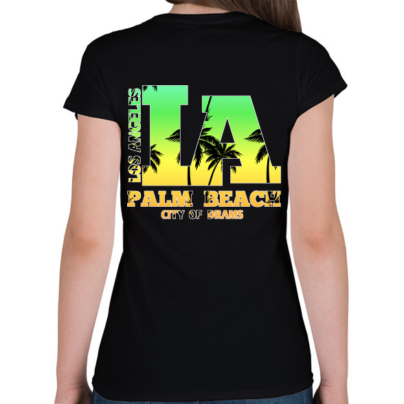 Los angeles palm beach-Női V-nyakú póló