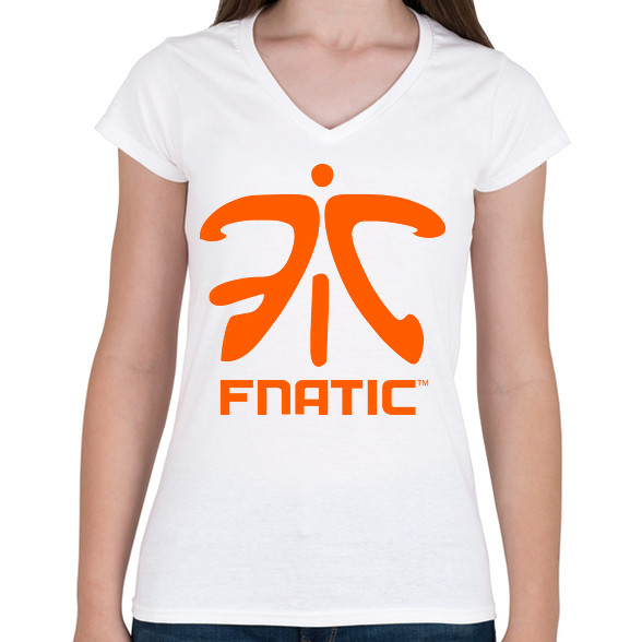 Fnatic logo-Női V-nyakú póló