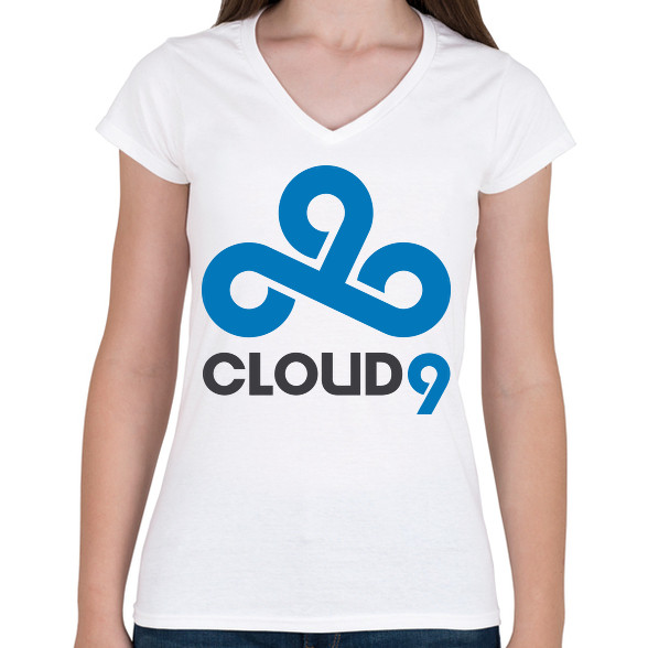 Cloud9 logo-Női V-nyakú póló