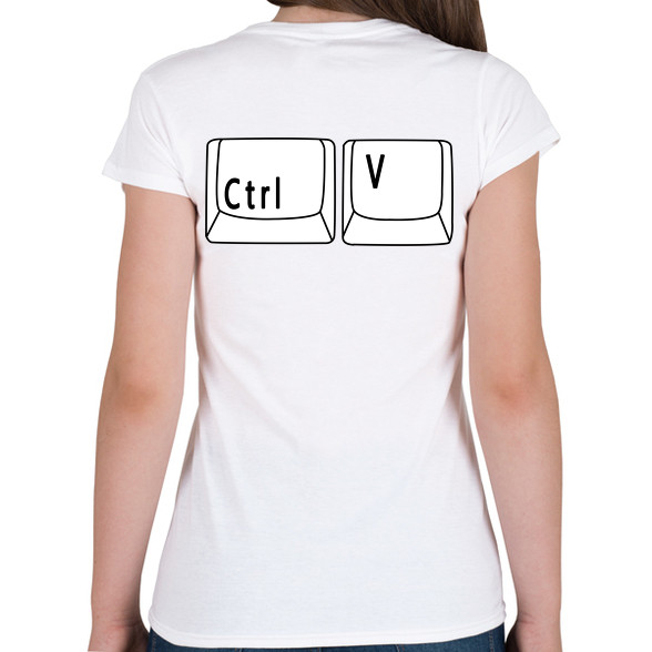 CTRL V-Női V-nyakú póló