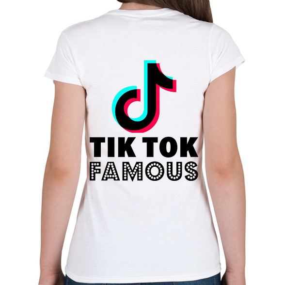 Tiktok Famous-Női V-nyakú póló