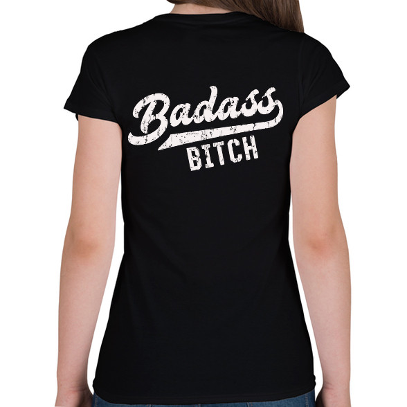 Badass b*tch-Női V-nyakú póló