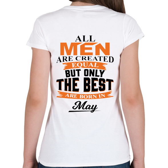 A legjobbak Májusban születtek!-Női V-nyakú póló