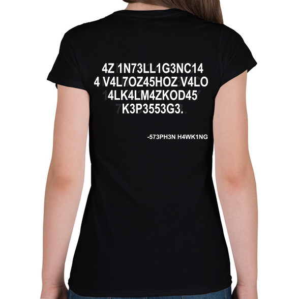 Intelligencia - Stephen Hawking-Női V-nyakú póló