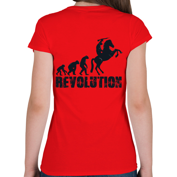Forradalom-Női V-nyakú póló