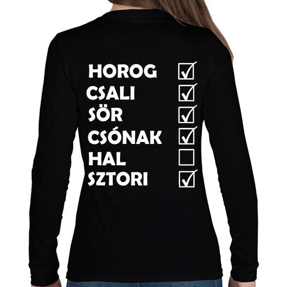 Csak hal nincs-Női hosszú ujjú póló