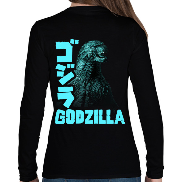 Godzilla-Női hosszú ujjú póló