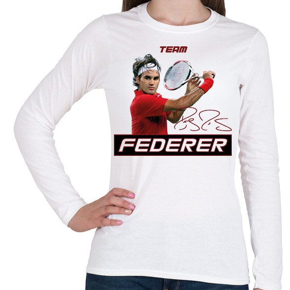 Team Federer-Női hosszú ujjú póló