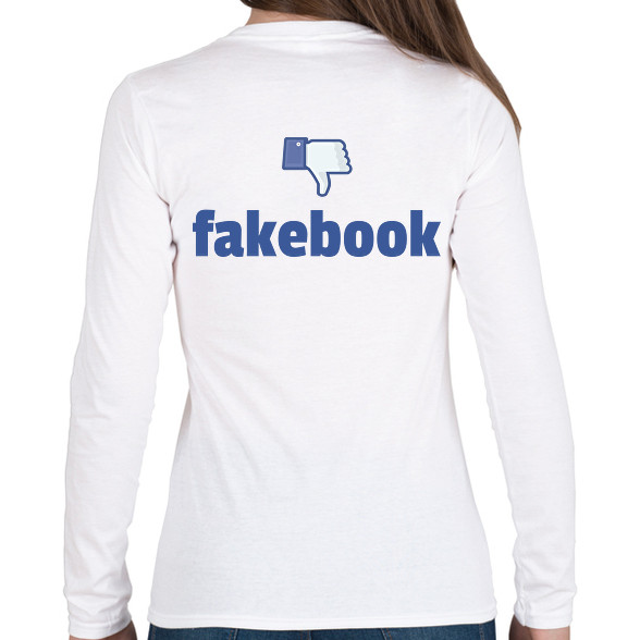 fakebook-Női hosszú ujjú póló