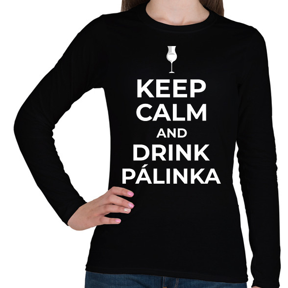 DRINK PÁLINKA-Női hosszú ujjú póló