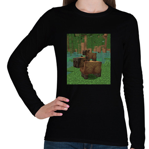 Minecraft Capybara-Női hosszú ujjú póló