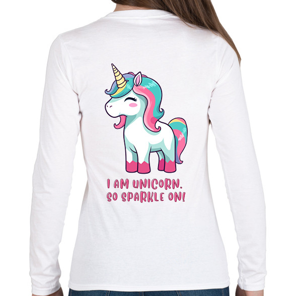 I am unicorn-Női hosszú ujjú póló