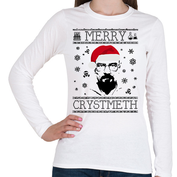 merry crystmeth-Női hosszú ujjú póló