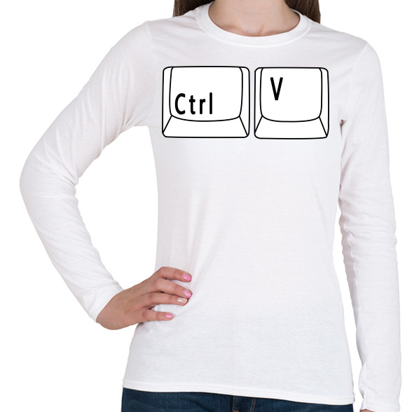 CTRL V-Női hosszú ujjú póló