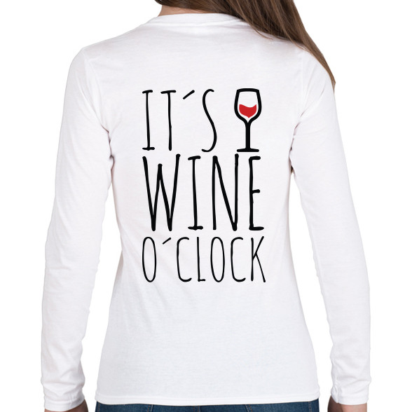 Wine o'clock-Női hosszú ujjú póló