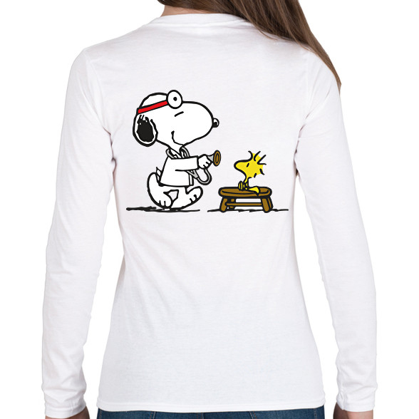 Snoopy és Woodstock-Női hosszú ujjú póló