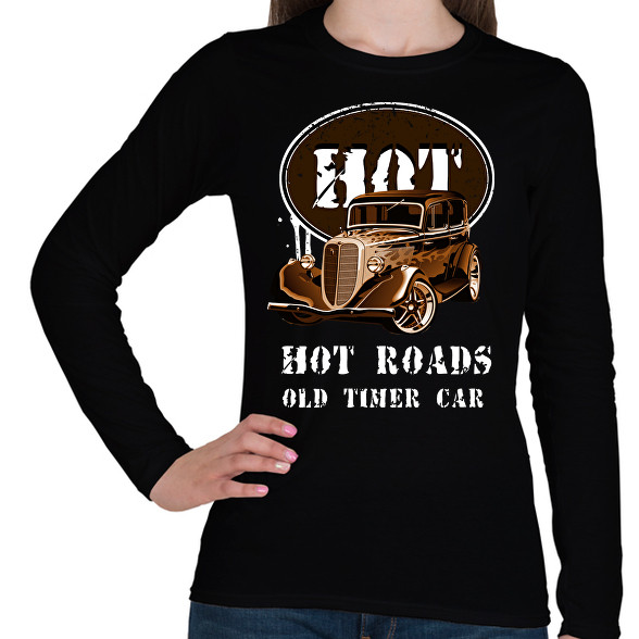 HOT ROADS-Női hosszú ujjú póló