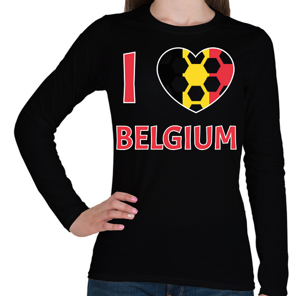 I love Belgium-Női hosszú ujjú póló