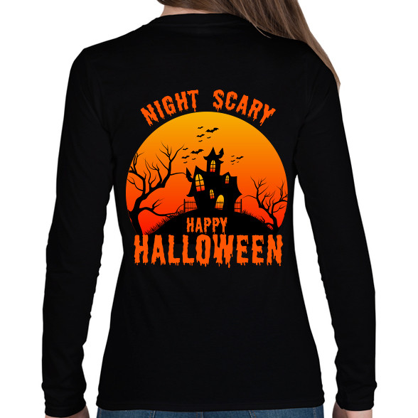 Nigh Scary Halloween-Női hosszú ujjú póló