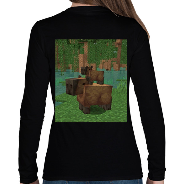 Minecraft Capybara-Női hosszú ujjú póló