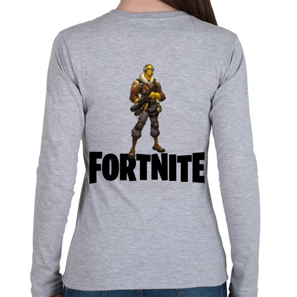 Fortnite #7 /Black/-Női hosszú ujjú póló