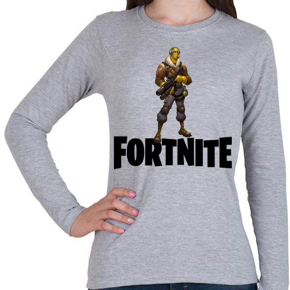 Fortnite #7 /Black/-Női hosszú ujjú póló