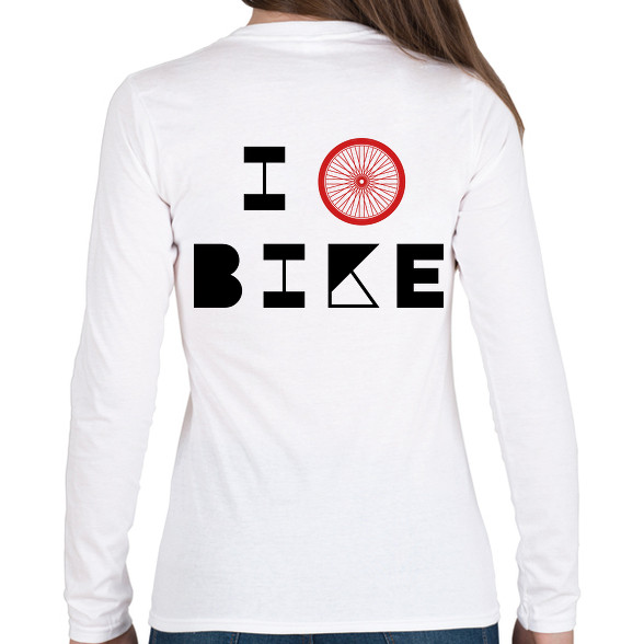 I love bike (black)-Női hosszú ujjú póló